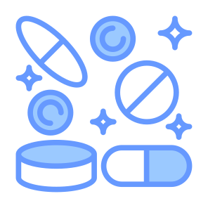 Vitamins, Supplement, Medicine, Pills, Healthcare And Medical icon