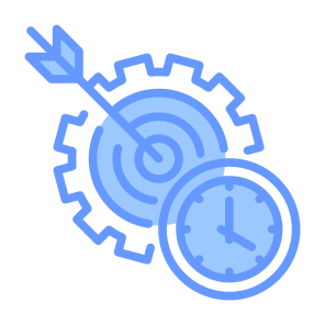 Effective, Management, Stopwatch, Process, Workflow, Target icon