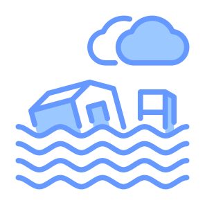Floods, Home, Disaster, Water, Flooded, Natural Disaster icon