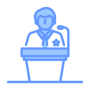 Politician, User, Speech, Conference, Leader,  Campaign  icon