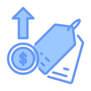 Price, Tag, Label, Pricing, Money, Up icon