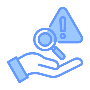 Risk, Search, Warning, Analysis, Investigation, Research  icon