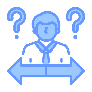 Uncertainty, User, Arrows, Direction, Question Mark, Confusion icon