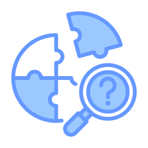 Problem Analysis, Analysis, Identification, Puzzle, Solution icon