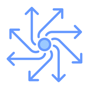 Versatility, Arrows, Direction, Develop, Orientation  icon