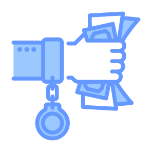 Bribe, Money, Hand, Handcuffs, Prisoner icon