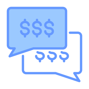 Chat, Money, Communications, Corruption, Bribe icon