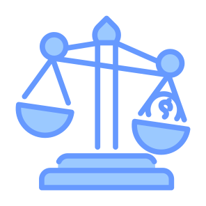 Justice Law, Dollar, Justice Scale, Corruption, Unbalanced, Law, Justice icon