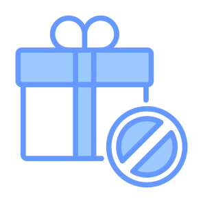 Prohibition, Forbidden, Gift, Signaling, No  icon