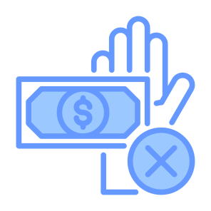 Rejection, Dollar, Cancel, Corruption, No Money icon