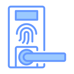 Smart Key,  Security, Wireless, Handle, Fingerprint Identification icon