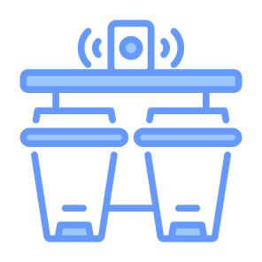 Smart Trash, Recycle Bin, Electronics, Trash Can, Rubbish Bin, Sensor, Wireless icon