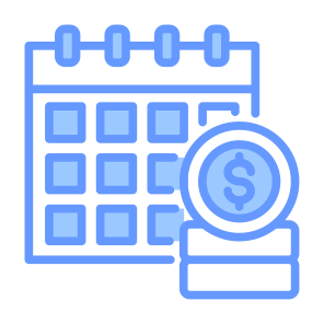 Pay Day, Money, Calendar, Calculator, Date icon