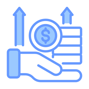 Revenue, Money, Increase, Growth, Arrow Up icon