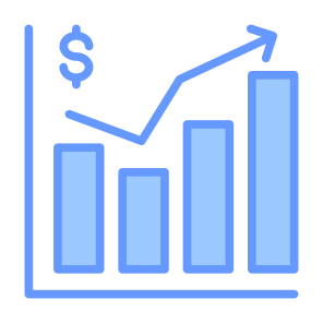 Growth, Value, Graph, Bar Chart, Profit, Money icon
