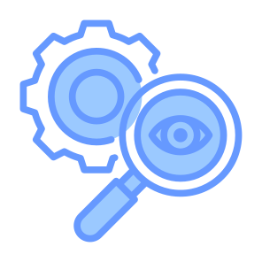 Inspection, Audit, Research, Investigation, Vision, Search  icon
