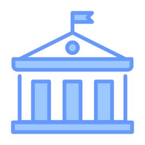 Institution, Bank, College, Government, Campus icon