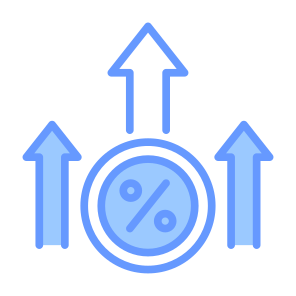 Interest, Sale, Rate, Up,  Interest Rate icon