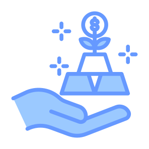 Return On Investment, Plant, Management, Gold, Growth icon