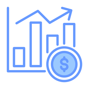 Trading, Money, Graph, Statistics, Growth icon