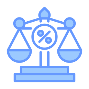 Balance, Trial, Law, Tax, Percentage, Scale icon