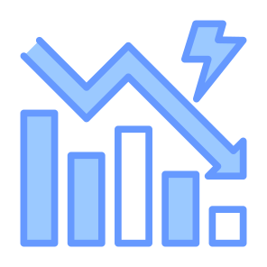 Decrease, Reduction, Reduce, Economics, Loss, Recession  icon