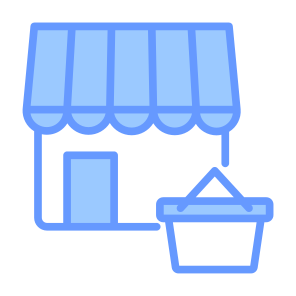 Retail, Supermarket, Merchant, Store, Commerce, Shopping icon