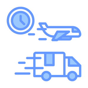 Fast Delivery, Delivery Plane, Cargo Truck, Shipped, Time And Date  icon