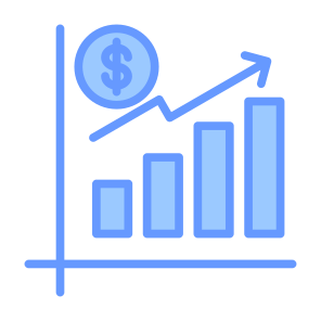 Sales, Increase, Statistics, Growth, Income icon