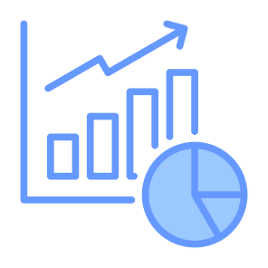 Statistics, Report, Pie Chart, Marketing, Business icon