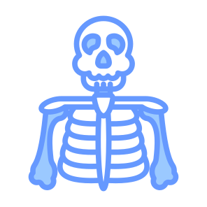 Skeleton, Bones, Skull, Human Body, Anatomy icon