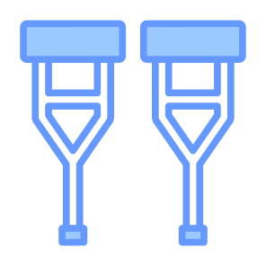 Crutches, Orthopedic, Injury, Diversity, Equipment    icon