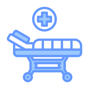 Hospital Bed, Hospital, Bed, Medical, Stretcher, Clinic, Medical Stretcher, Patient icon