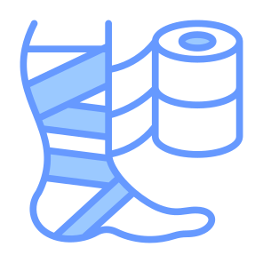 Injury, Bandage, Wound, Pain, Foot, Leg, Healthcare, Medical icon