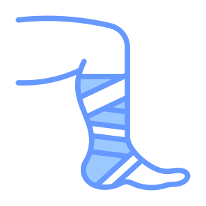 Orthopedics, Bandage, Orthopedics, Fracture, Healthcare, Medical, Foot, Leg  icon