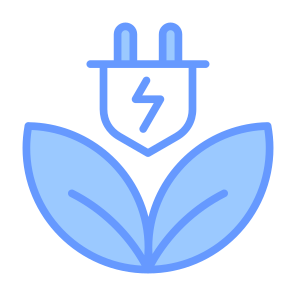 Energy, Electricity, Green Power, Sustainability, Environmental, Ecology And Environment, Environment, Plug, Leaf, Ecology icon