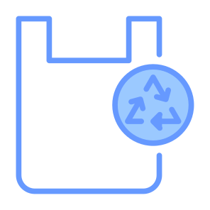 Recycled Plastic, Plastic, Plastic Bag, Bag, Eco Bag, Reusable icon