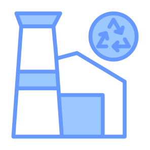 Recycling Plant, Recycling, Factory, Eco Factory, Recycling Center,  Building icon