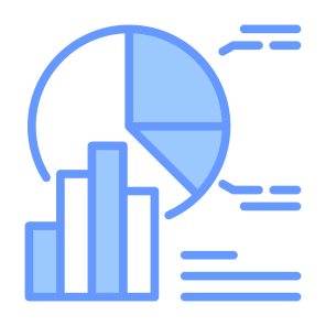 Analysis, Graph, Statistics, Magnifying Glass, Data icon