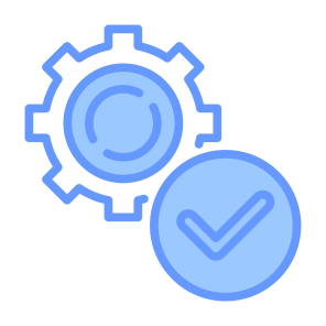 Execution, Check, Gear, Check Mark, Processed icon