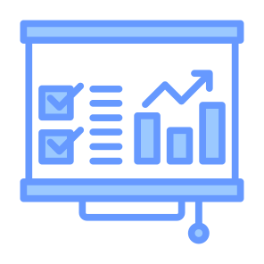 Presentation, Statistics, Report, Bar Chart, Whiteboard icon