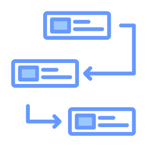 Workflow, Management, Sequence, Process, Planning icon