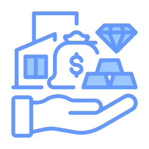 Assets, Property, Cash, Money, Jewelry, Diamond icon