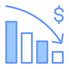 Bankrupt, Bankruptcy, Recession, Loss, Chart, Decrease  icon