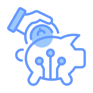 Digital Currency, Digital, Money, Saving, Save Money, Fintech    icon