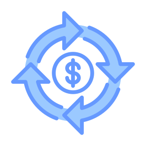 Money Flow, Cash Flow, Rotation, Money, Process, Cycle icon