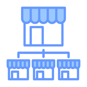 Franchise Store, Franchise, Retailer, Retail Store, Network, Retail icon