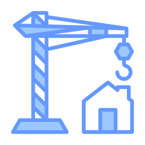 Build, House, Crane, Renovation,  Construction Site icon