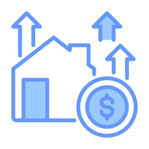 Property Investment, Home, Property, Increase, Investment, Money icon