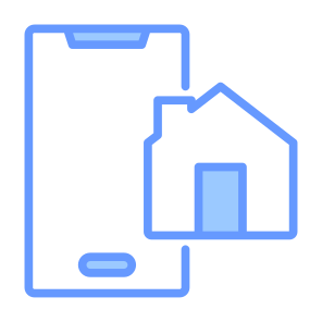 Real Estate App, Smart Phone, Home, Rent, Mobile App icon